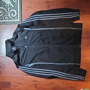 Adidas track jacket, men's black, size M